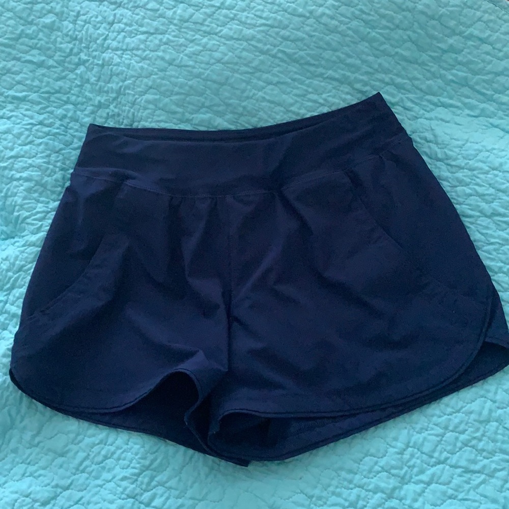 Lands End Athletic running shorts with pockets - Navy